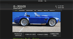 Desktop Screenshot of gforcesportscars.com.au