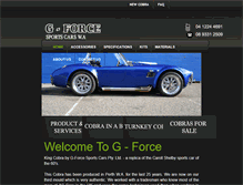 Tablet Screenshot of gforcesportscars.com.au